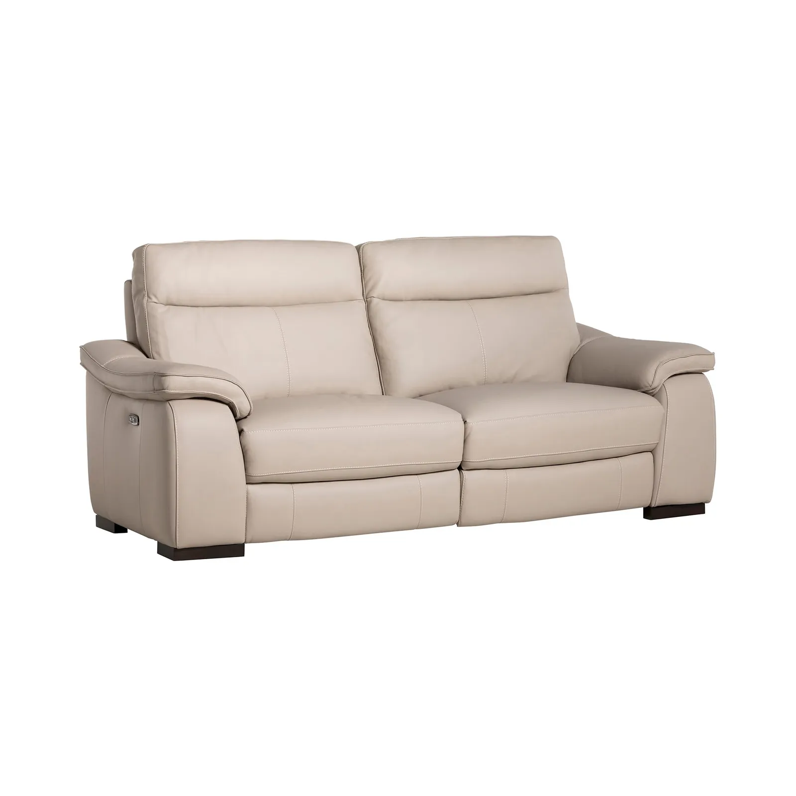 Arno 2.5 Seater Recliner Sofa With 2 Power Recliners, Neutral Leather | Barker & Stonehouse 3