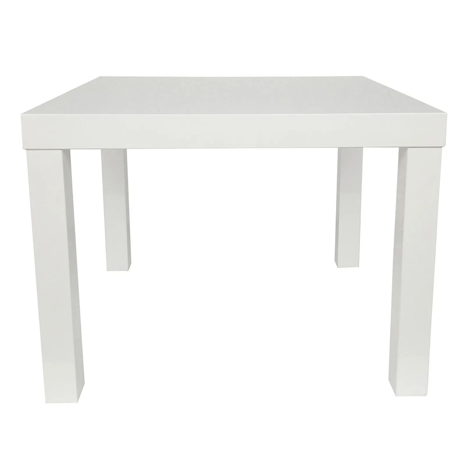 Puro Wooden High Gloss End Table White
