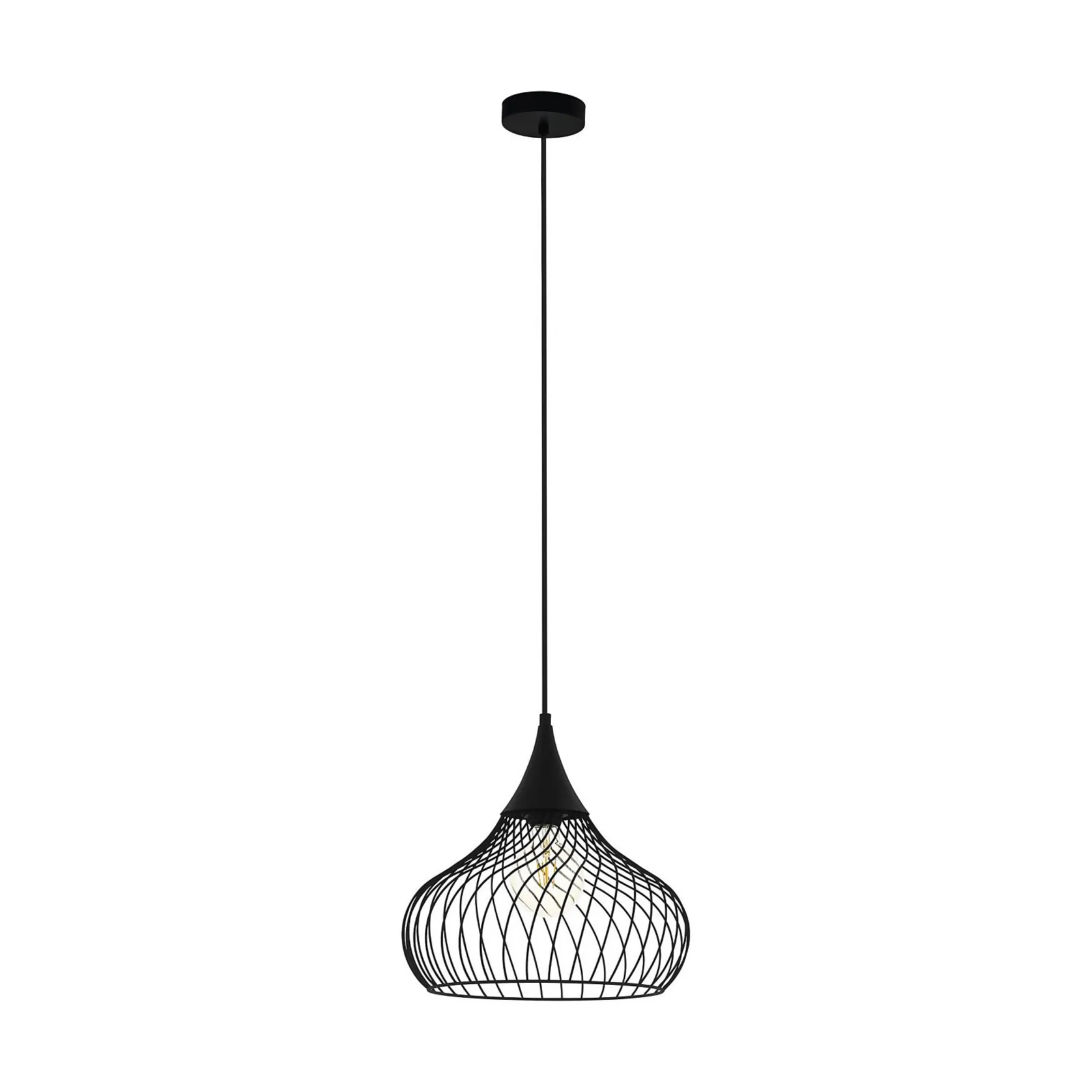 EGLO Staverton Black Steel Pendant Light