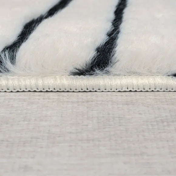 Faron Abstract Faux Fur Luxe Rug 4