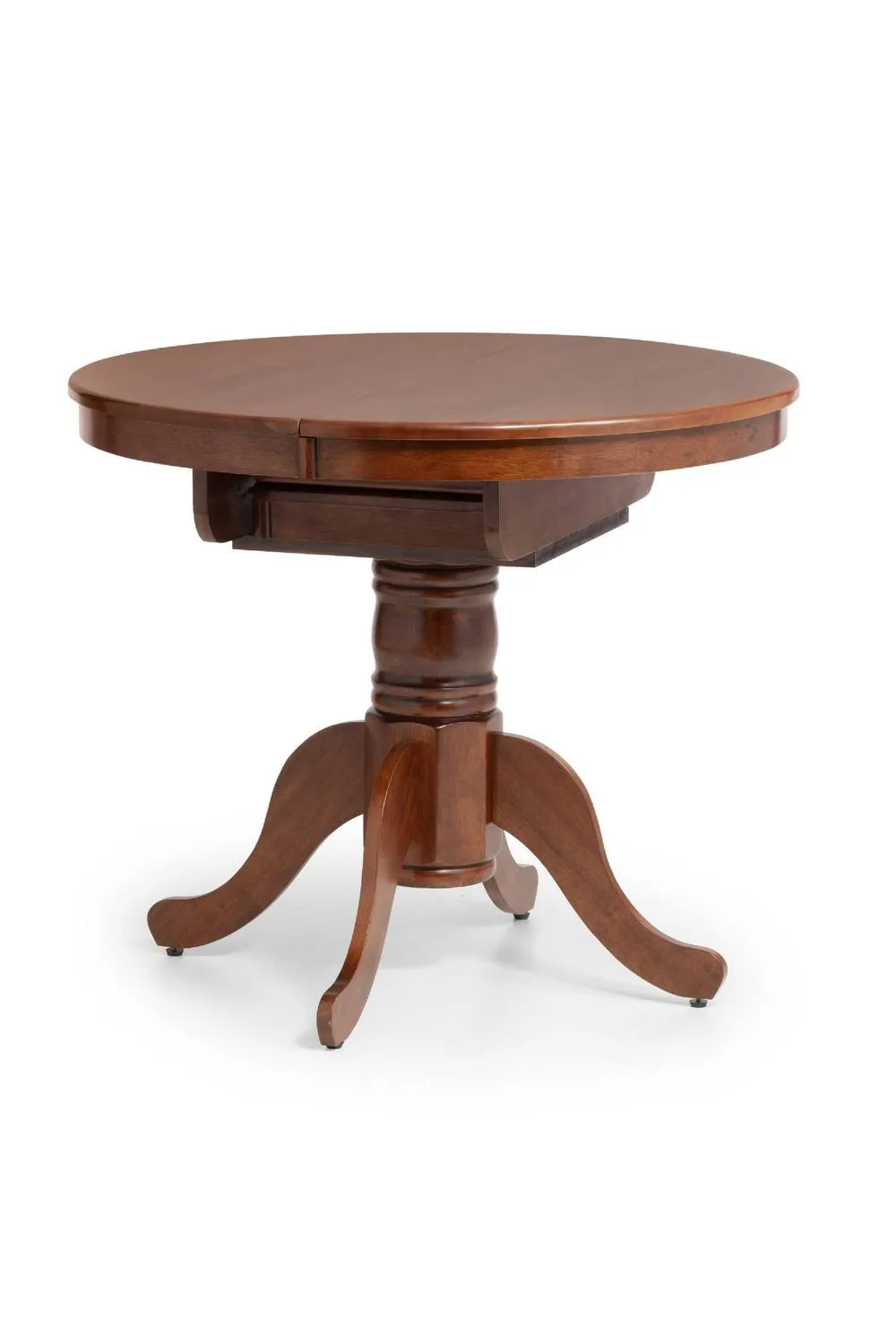 Julian Bowen Canterbury Round to Oval Extending 4-6 Seater Dining Table in Dark Brown 3
