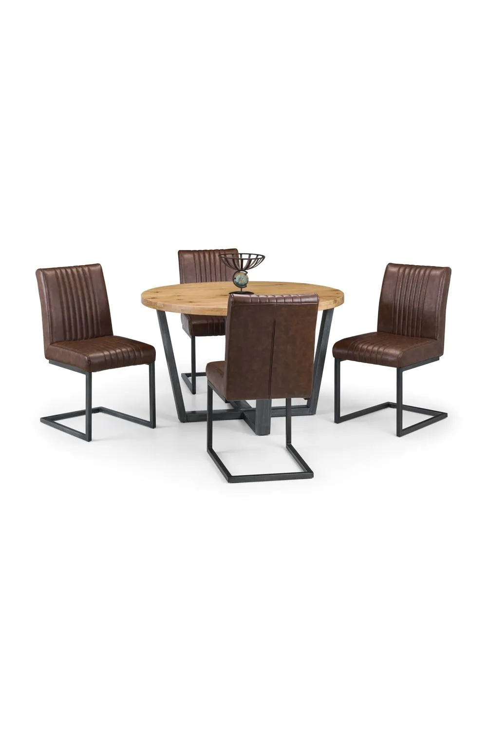 Julian Bowen Brooklyn Upholstered Dining Chair (Set of 2) in Brown 6