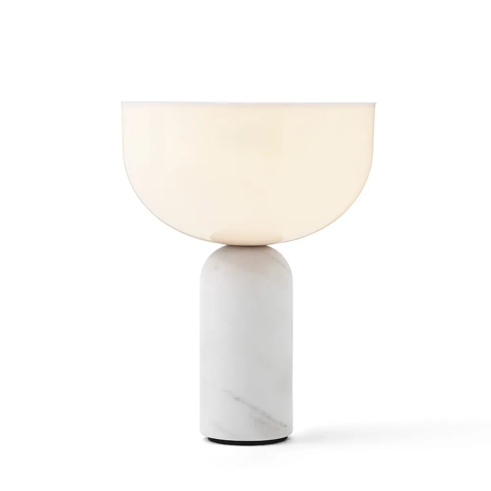 New Works Kizu LED Portable Table Lamp White Marble 2