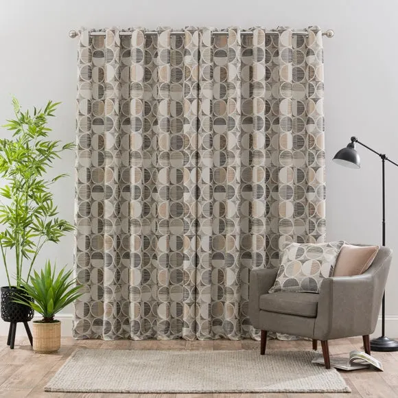 Cai Circle Jacquard Eyelet Curtains 4