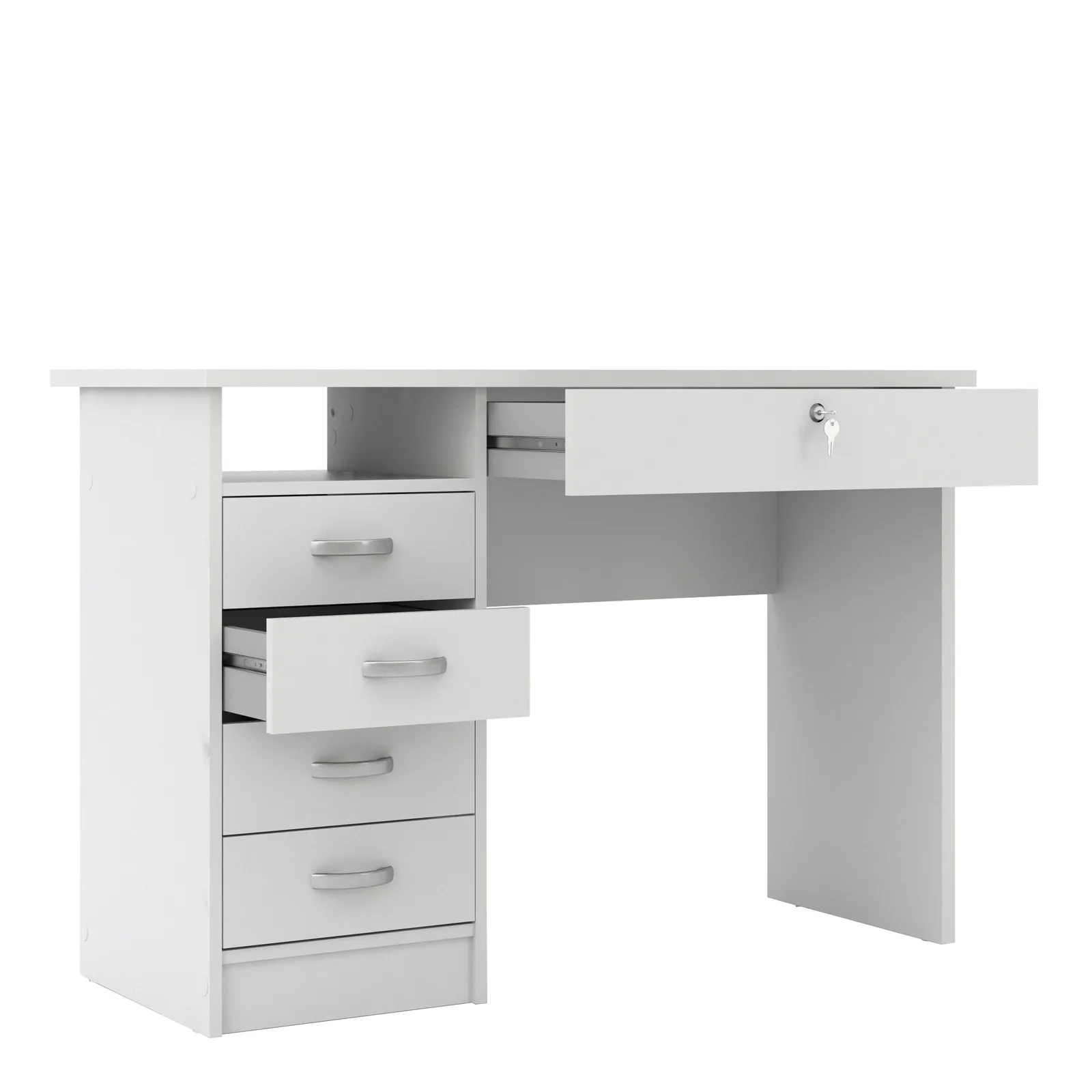 Furniture To Go Function Plus Desk 5 Drawers in White 5