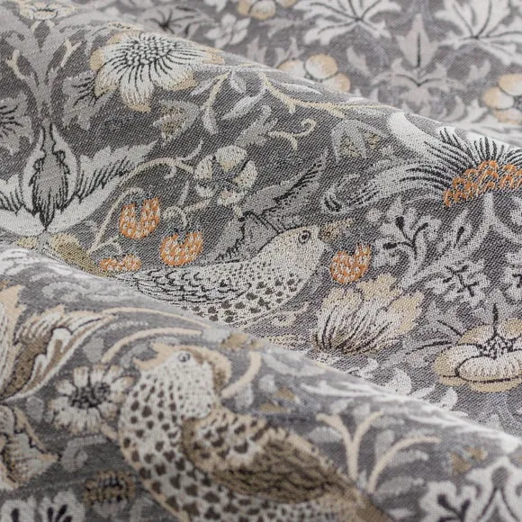 Morris & Co. Strawberry Thief Jacquard Pencil Pleat Curtains 3