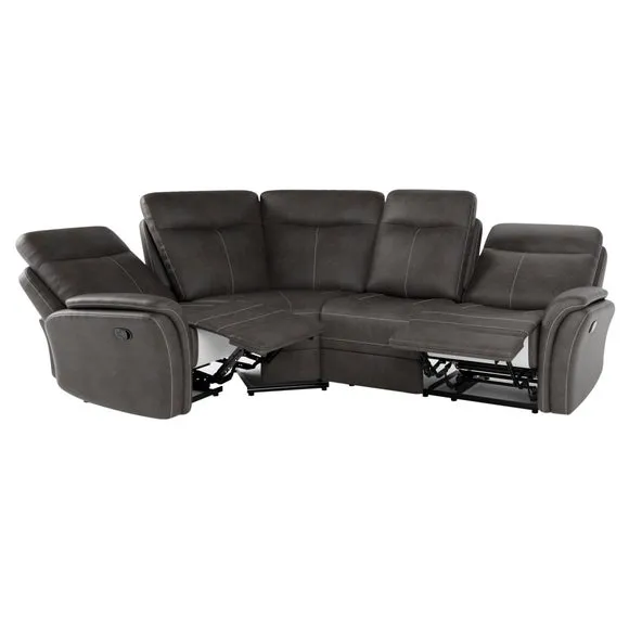 Monte Faux Suede Reclining Corner Sofa 6