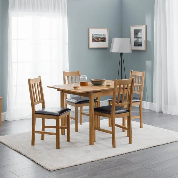 Return - Coxmoor 4-6 Seater Square Extendable Dining Table, Solid Oak