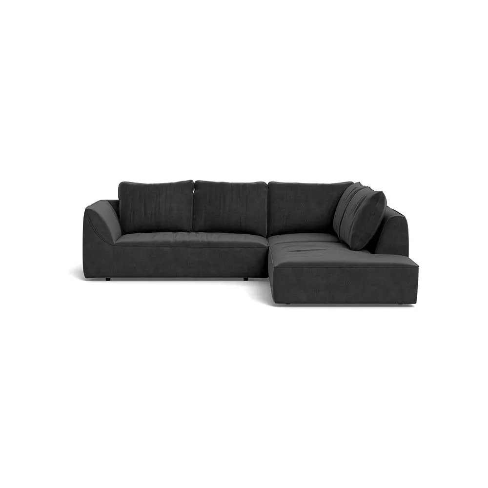 Heal's Morven Right Hand Facing Large Corner Sofa Smart Luxe Velvet Nickel 1