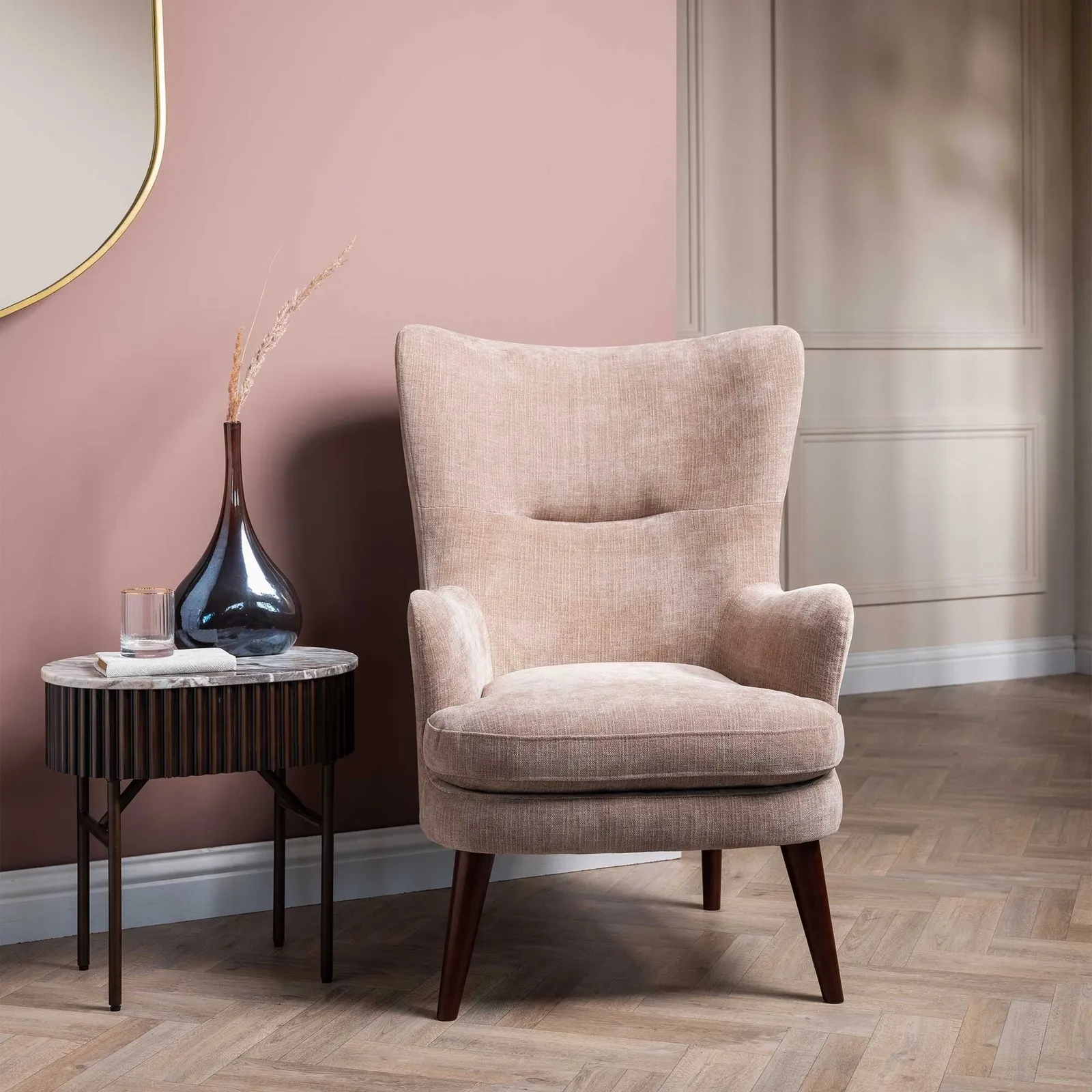 Marcy Accent Chair, Neutral Fabric | Barker & Stonehouse 2