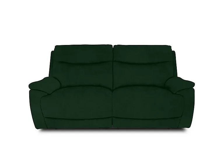 Sloane Fabric 3 Seater Power Recliner Sofa with Power Headrests - Bottle Green