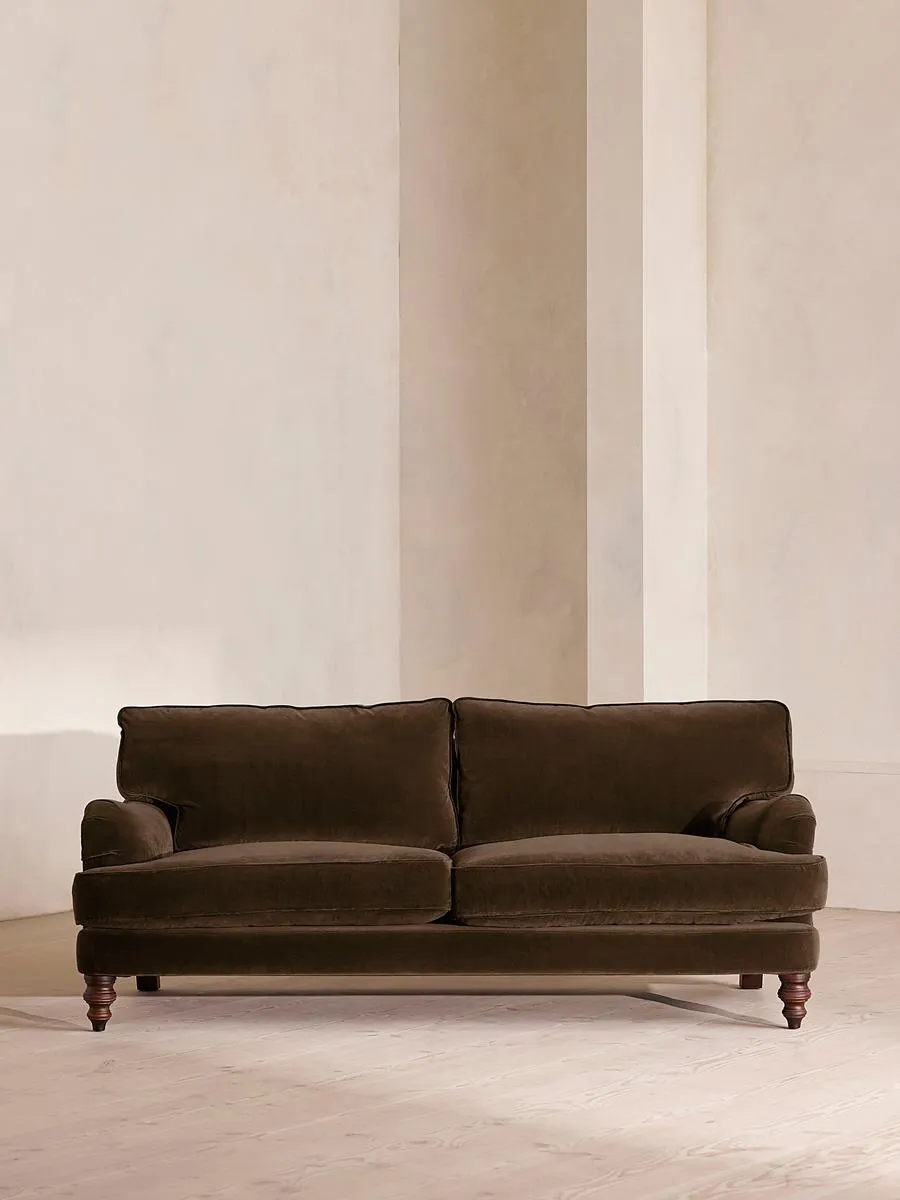 Arundel Three Seater, Sofa, Velvet, Chocolate