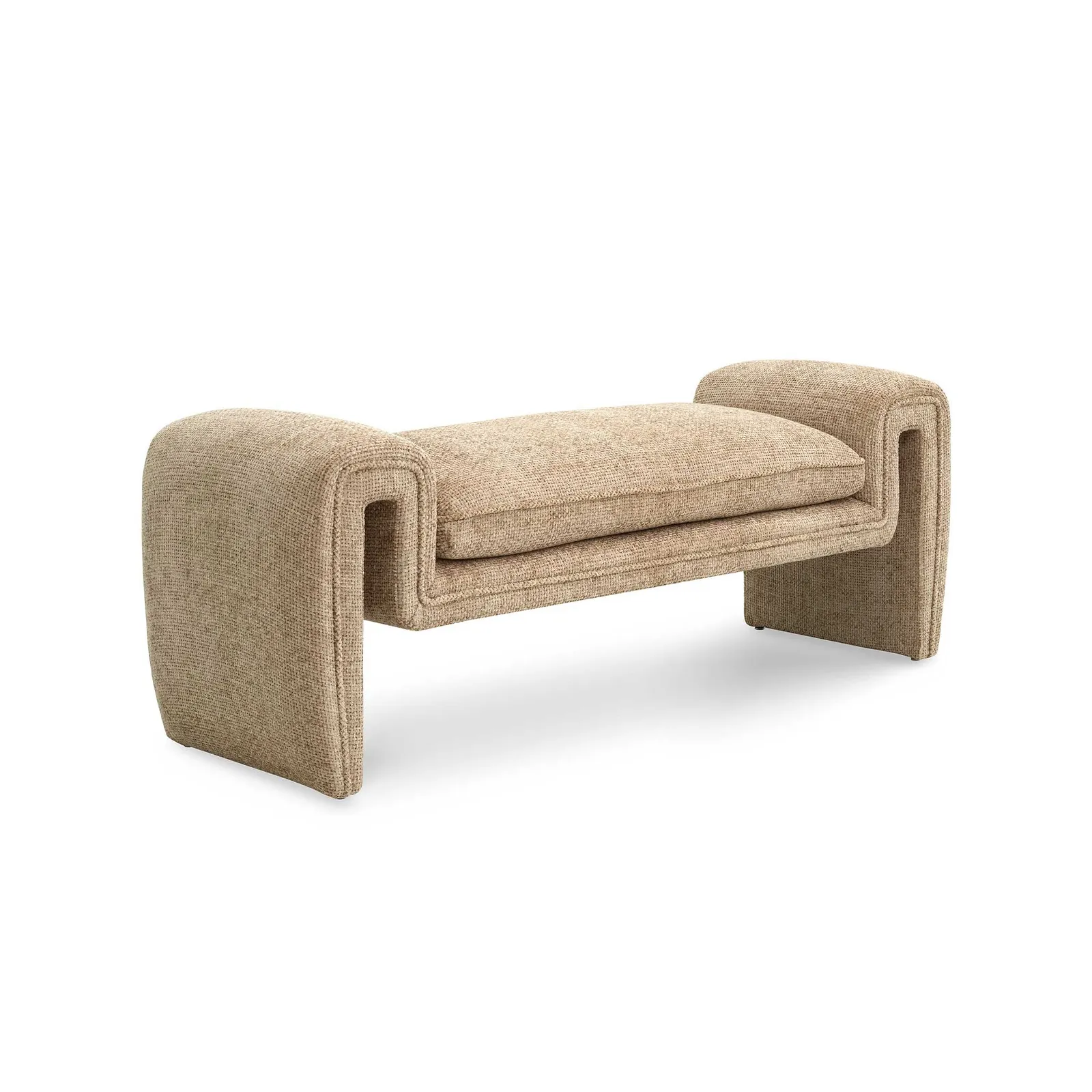Eichholtz Bench Tondo S, Neutral Fabric | Barker & Stonehouse 3