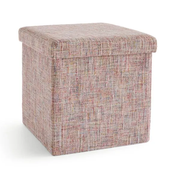 Multi Chenille Cube Ottoman 3