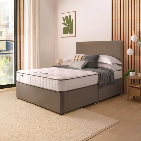 Silentnight Divan Bed With Francisco Velvet Headboard and 800 Pocket Sprung Mattress 1