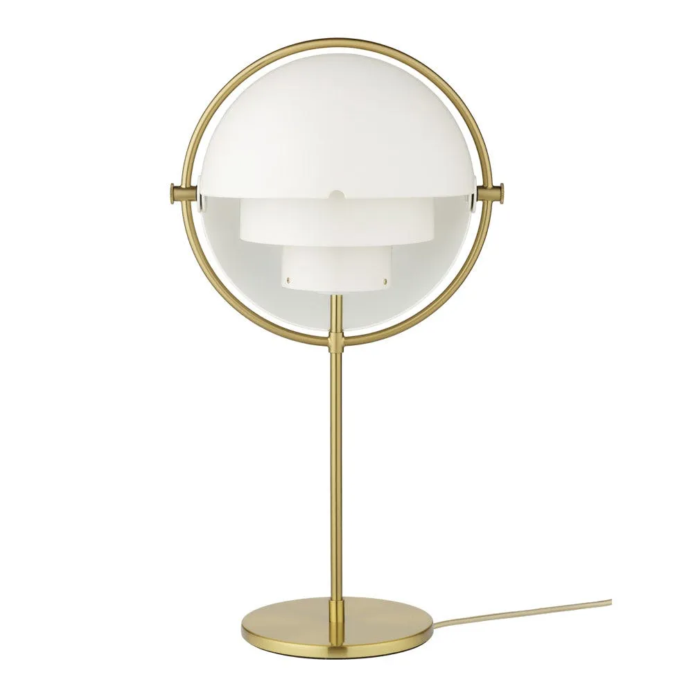 Gubi Multi Lite Table Lamp Brass White Shade 3