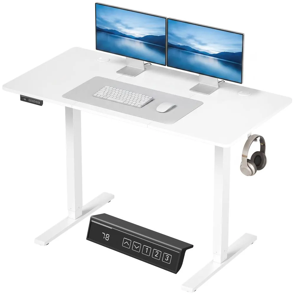 HOMCOM Standing Desk Memory Control Adjustable in White