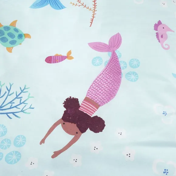 Catherine Lansfield Mermaid Reversible Duvet Cover & Pillowcase Set 4