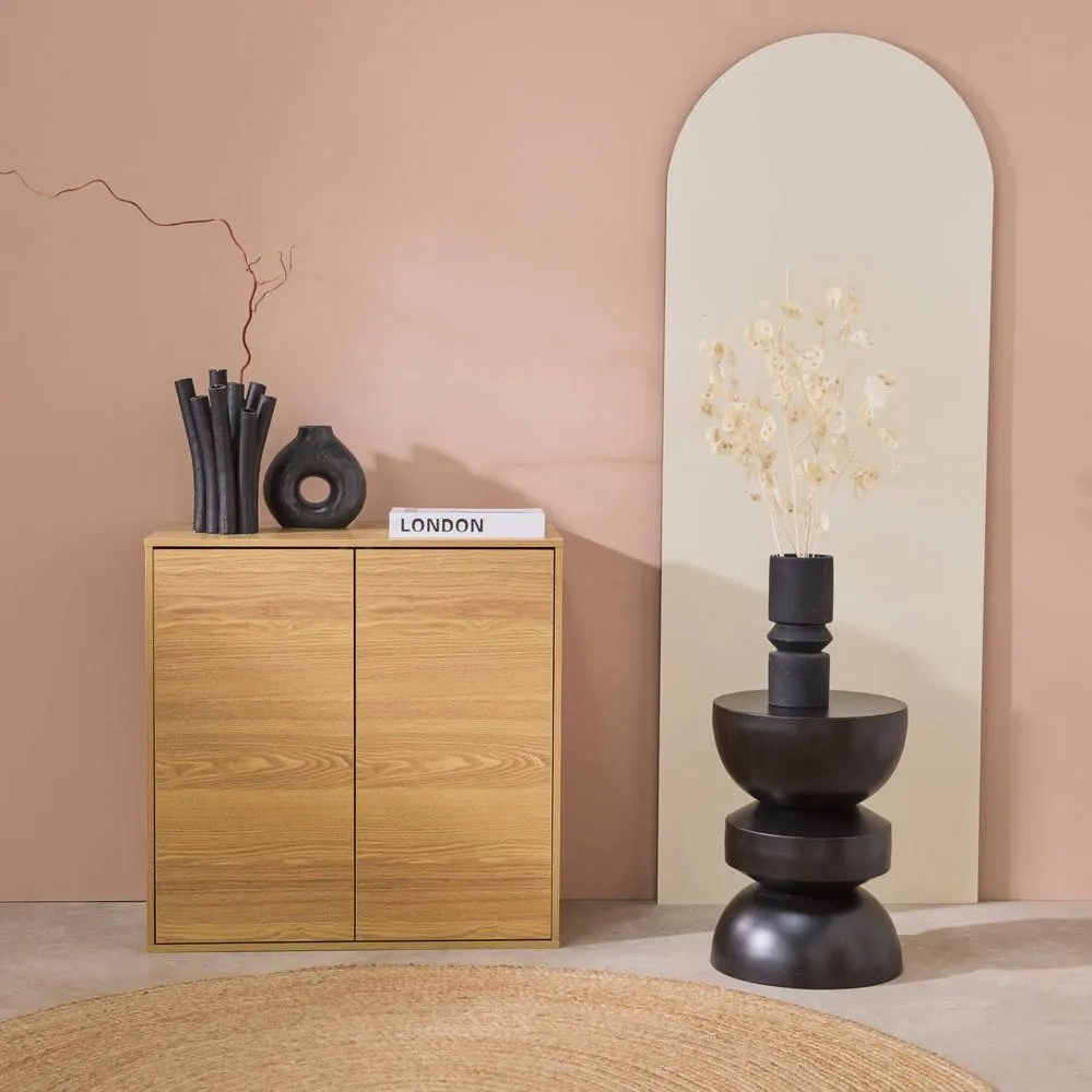 sweeek Wood effect storage unit, 2 doors, 70cm in Brown 3