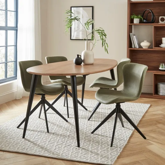Lennie Set of 2 Dining Chairs, Faux Leather 2