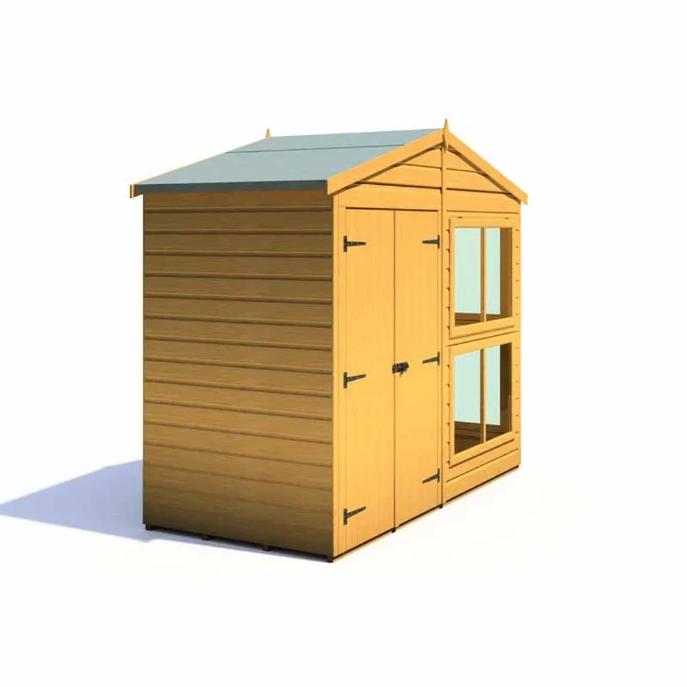 Shires Sun Hut 8 x 4 Feet Potting Shed - L119 x W244.8 x H222.5 cm in Brown 5