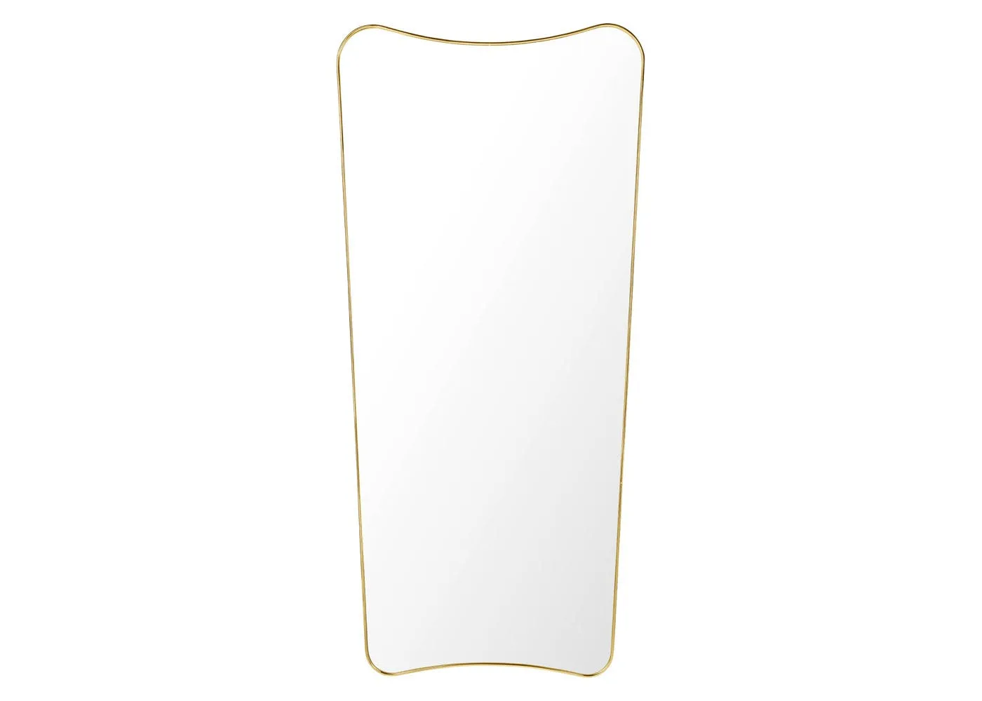 Gubi FA33 Rectangular Wall Mirror Large Brass
