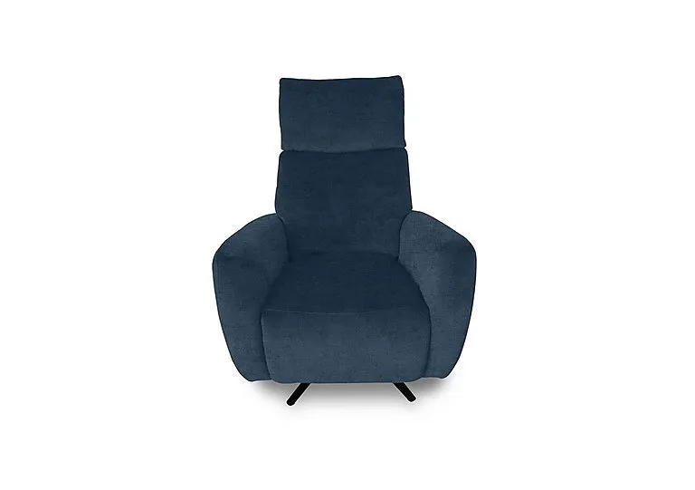 Designer Chair Collection Granada Fabric Power Recliner Swivel Chair with Massage Feature - Silverish Blue