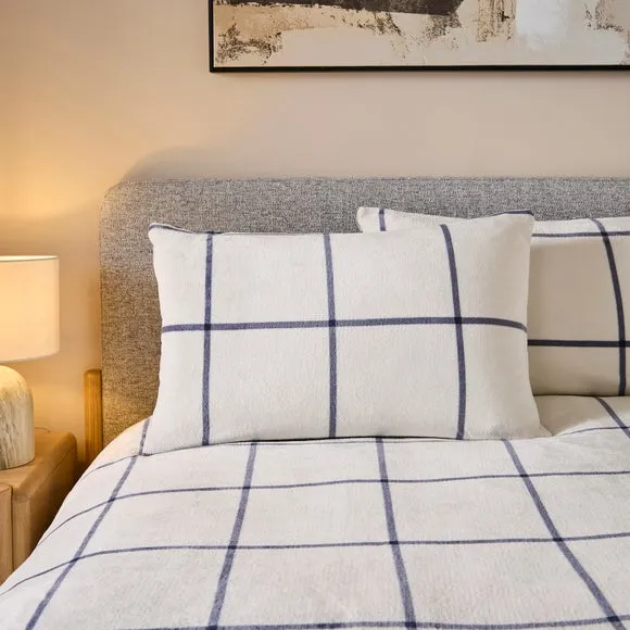 Maven Check Fleece Duvet Cover & Pillowcase Set 4