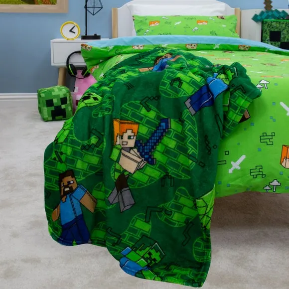 Minecraft Levels Fleece Blanket 100cm x 150cm 3