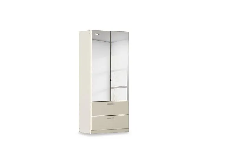Impulse 91cm 2 Door Combi Wardrobe with 2 Mirror Doors