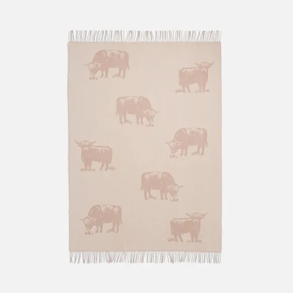 Highland Cow Jaquard Throw Blanket 3