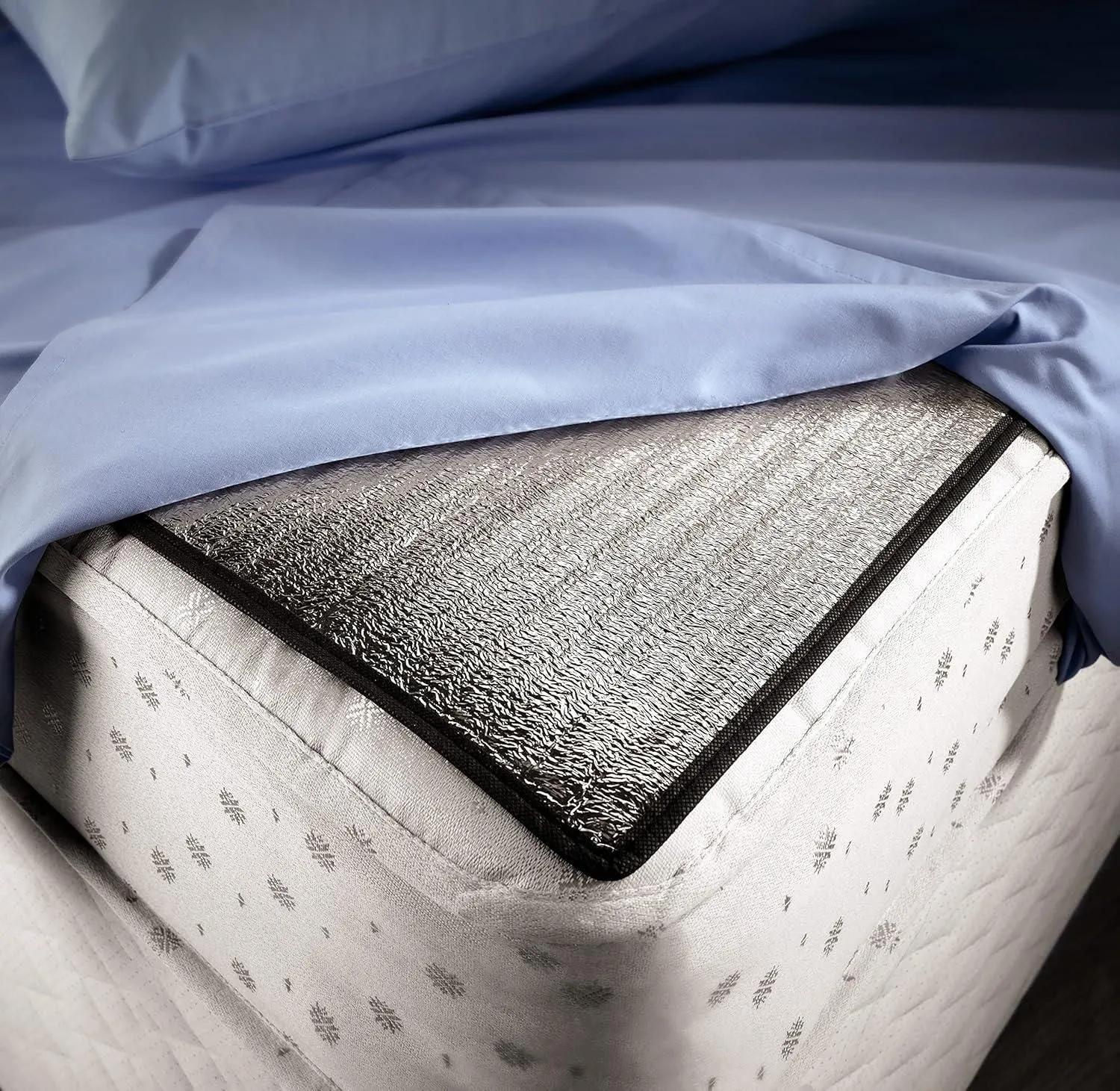 mysmartbuy Heat-Reflective Bed Underlay - Energy Efficient Insulating Foam Mattress Topper Lined with Aluminium in Silver