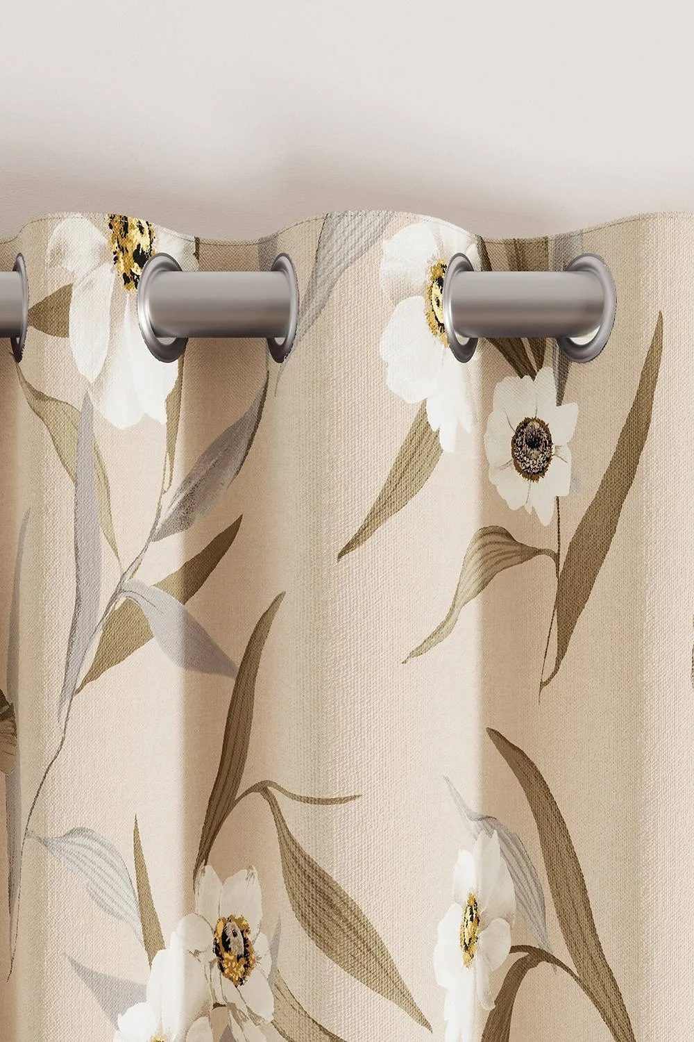 Ted Baker 'Cabana' Cotton Lined Curtains in Light Beige 2