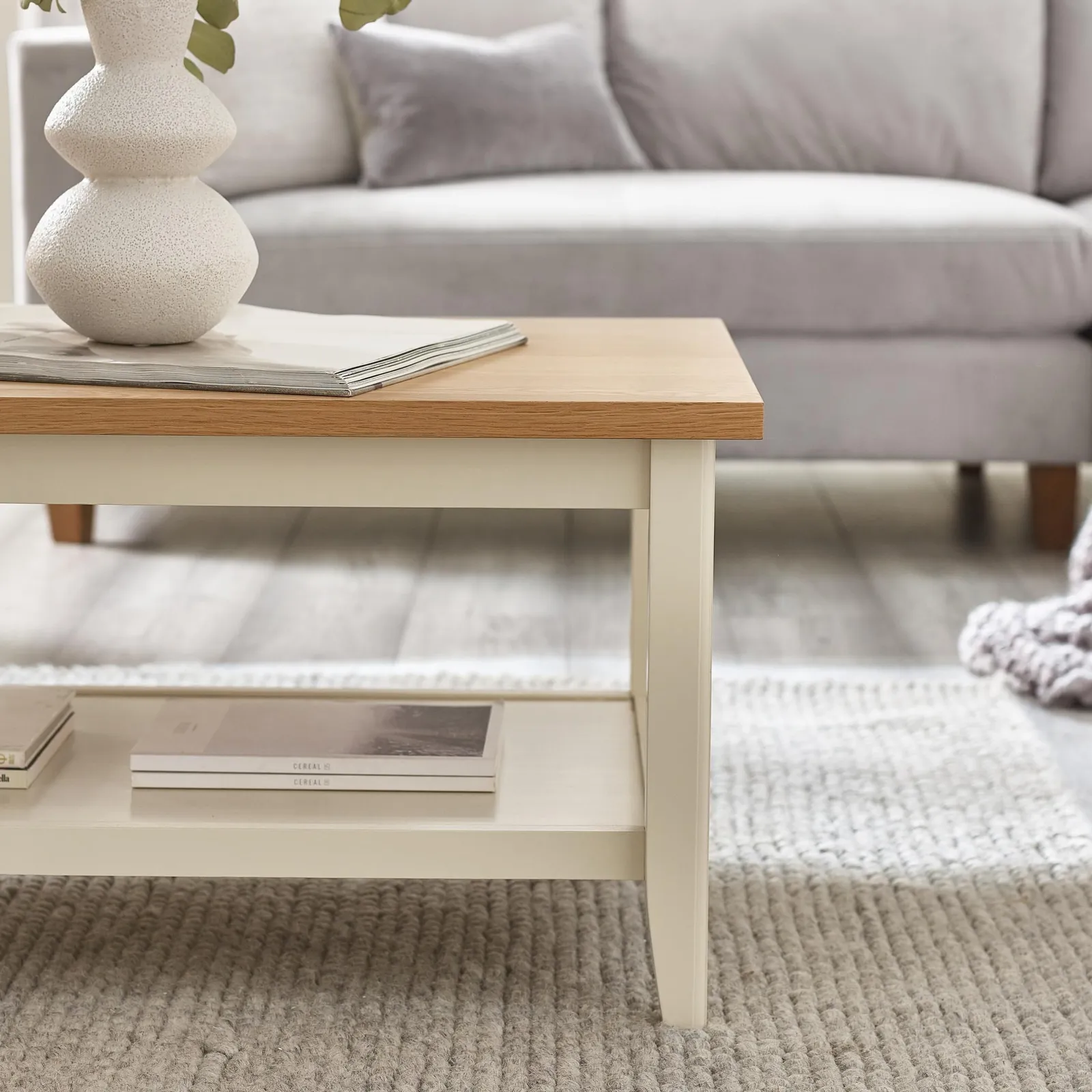 FurnitureboxUK Eden Rectangular Solid Wood Coffee Table in Light Oak 5