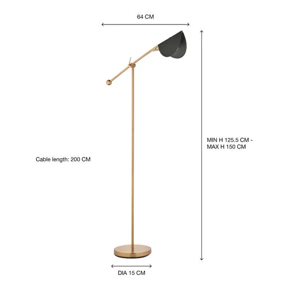 Aquila Metal Adjustable Floor Lamp 5