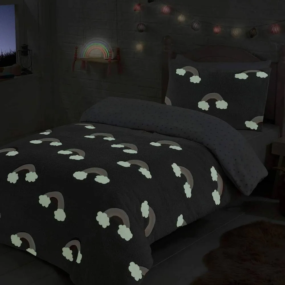 Smart Living Luxurious Glow in the Dark Fleece Duvet Cover with Pillowcases 2
