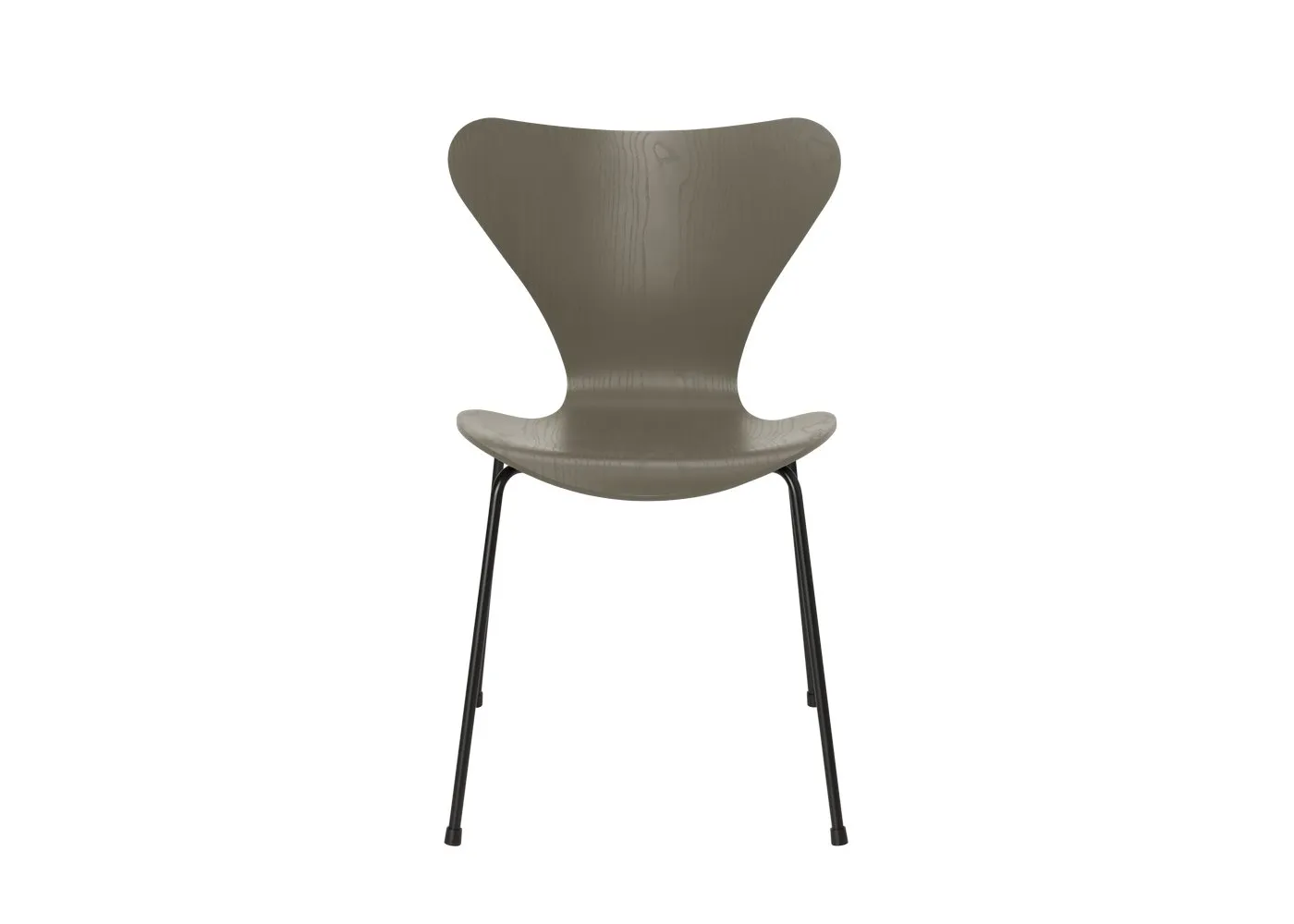 Fritz Hansen Series 7 Chair Coloured Ash Olive Green Black Legs