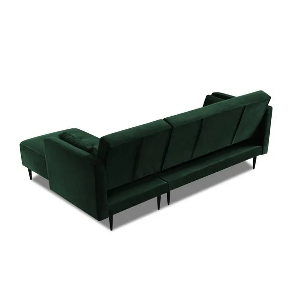 Selassi Velvet 3 Seater Corner Sofa Bed 5