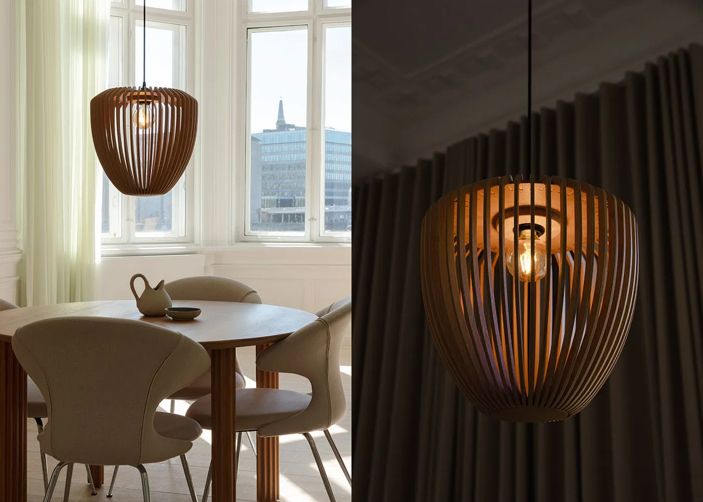 Umage Clava Wood Easyfit Lamp Shade Black Oak 3
