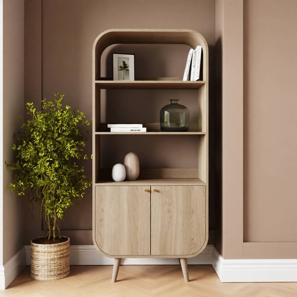 GFW Vionna Bookcase in Light Oak