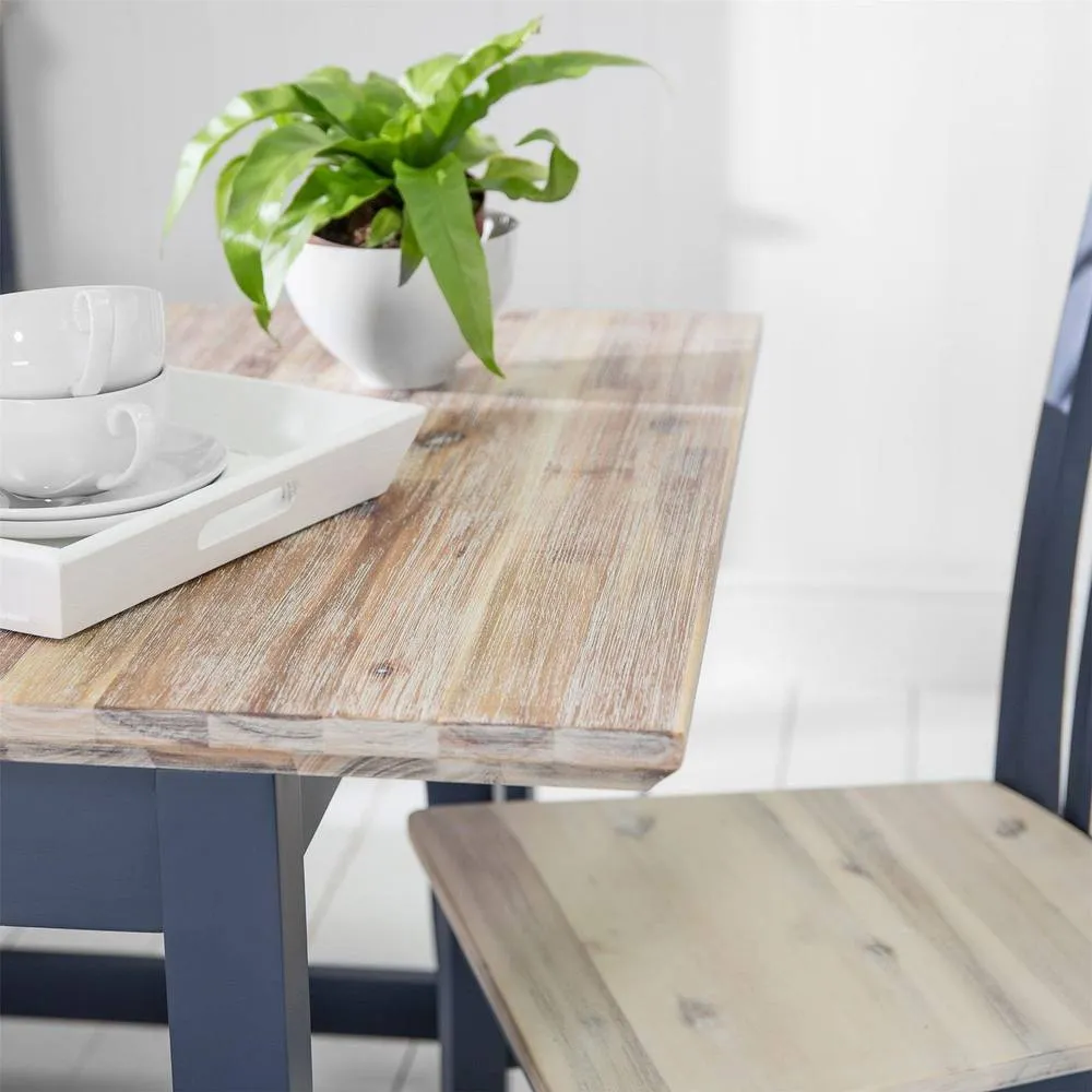Statement Furniture Florence Square Extendable Kitchen Dining Table in Navy 5