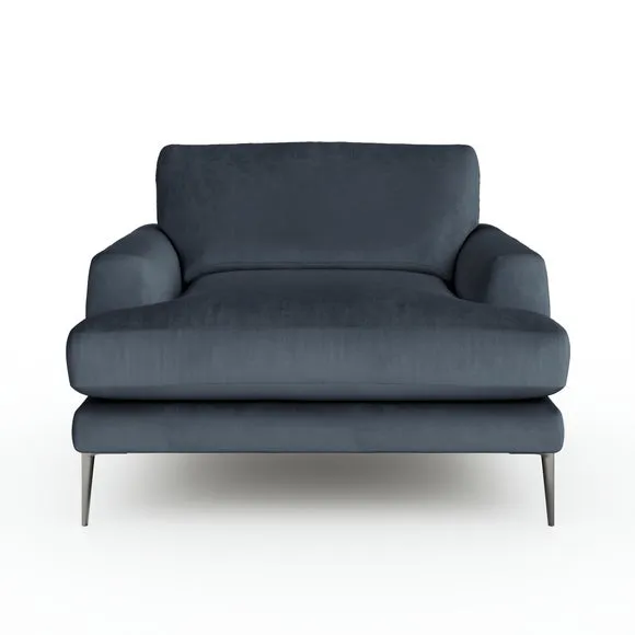 Lawson Matte Plush Velvet Snuggle Chair 6