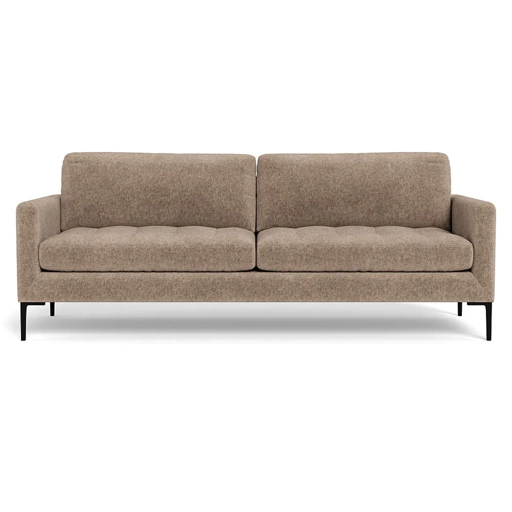 Heal's Eton 4 Seater Sofa Velvet Boucle Rocky Black Feet 1