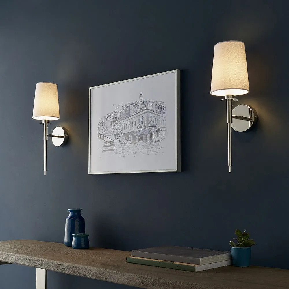 Netlighting 'FLORENCE' Stylish Contemporary Dimmable Decorative Indoor Wall Lamp in Silver 4