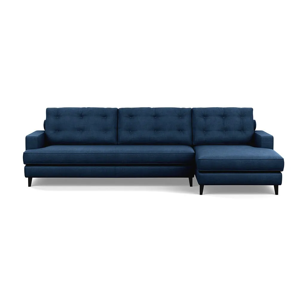 Heal's Mistral Right Hand Corner Sofa Capelo Linen-Cotton Inkspot Black Feet 1