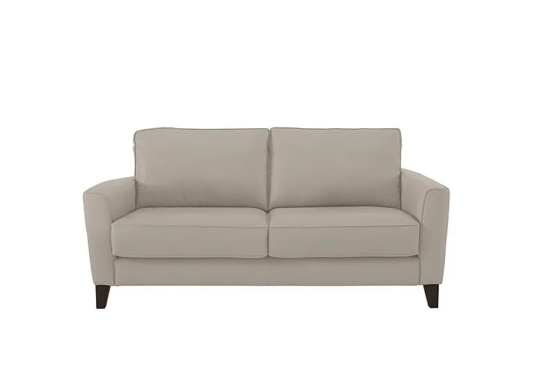 Brondby 2 Seater Leather Sofa - Silver Grey