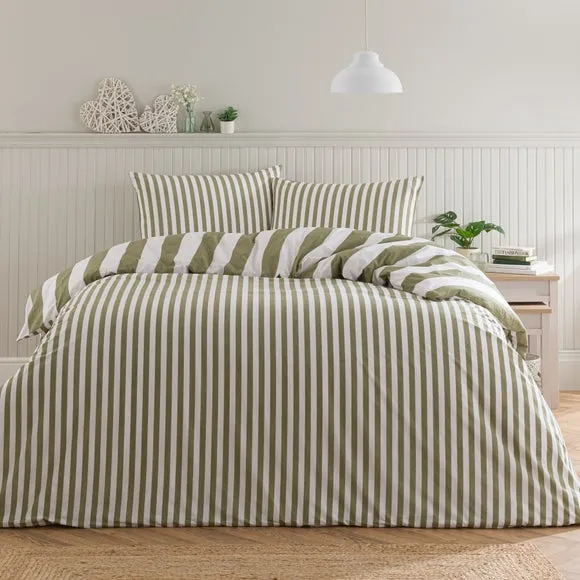 Kent Broad Stripe 100% Cotton Duvet Cover & Pillowcase Set 3