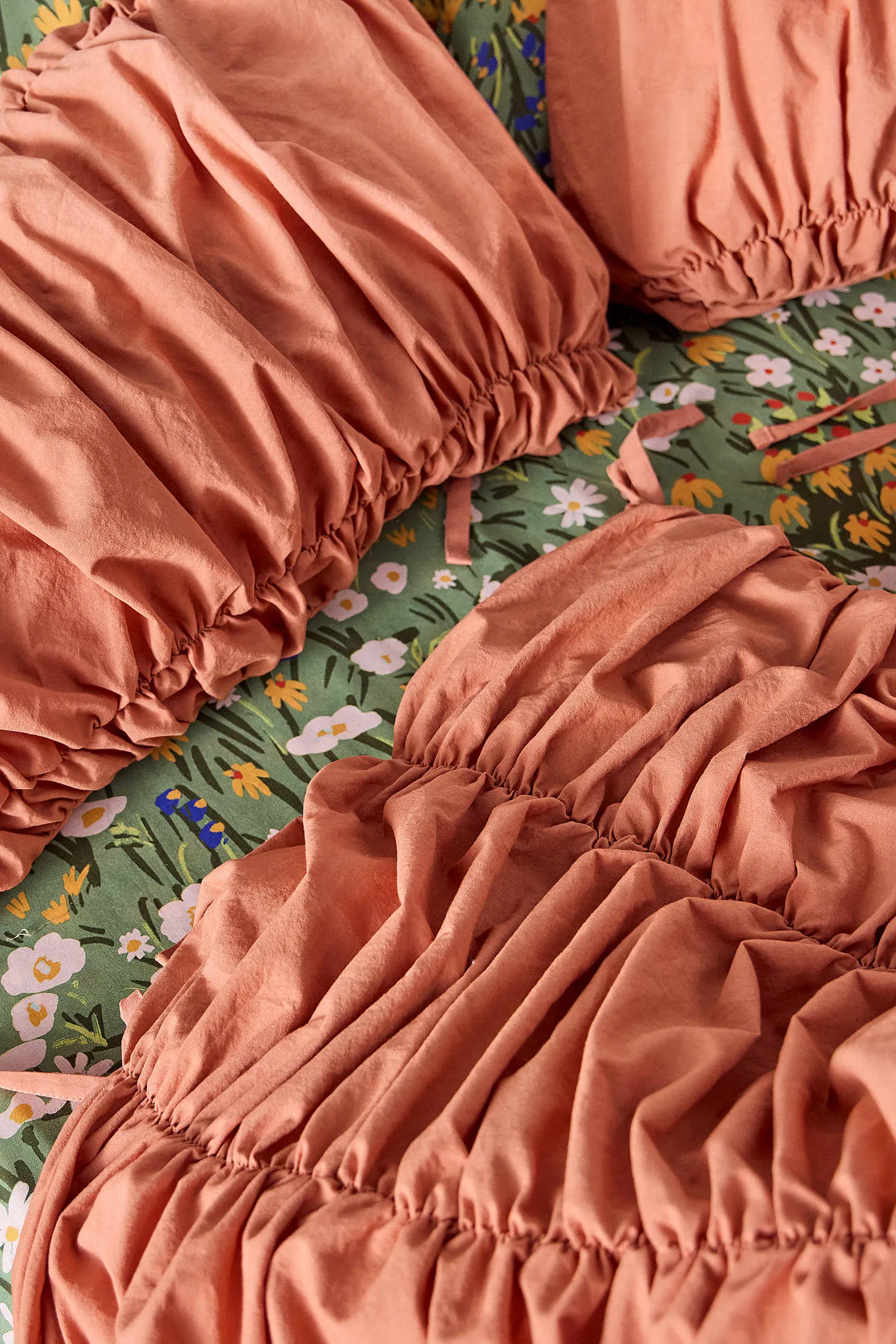 Cinched Duvet Set - Rust 3