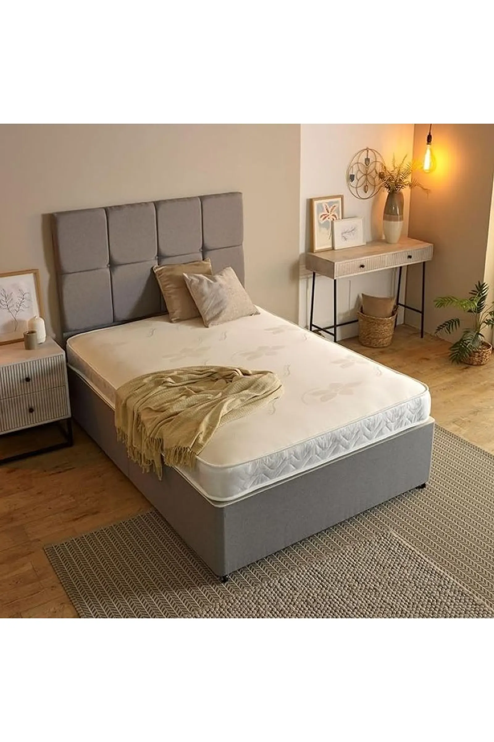 eXtreme Comfort Ltd The Pluto Stress-Free Essentials 17cm Deep White Border Hybrid Spring Mattress