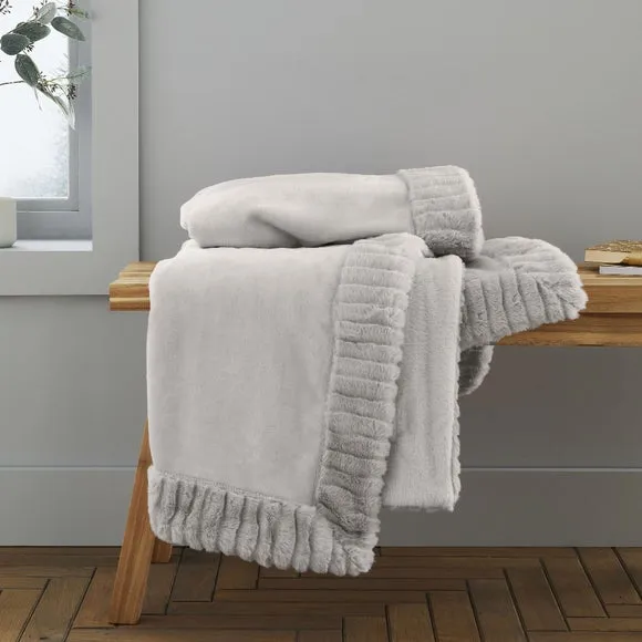 Catherine Lansfield Faux Velvet 150cm x 200cm Throw Blanket 1